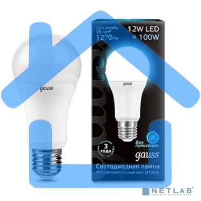 Лампа светодиодная GAUSS LD102502212LED A60 globe 12W E27 4100K