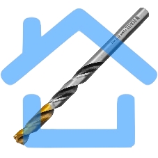 Сверло спиральное по металлу Denzel 6,5 x 93мм, Р6М5, Golden Tip, многогранная заточка