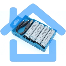 Аккумуляторная батарейка Beston (АА) 1400mAh, 1.5V с зарядкой Type-C 4 шт.