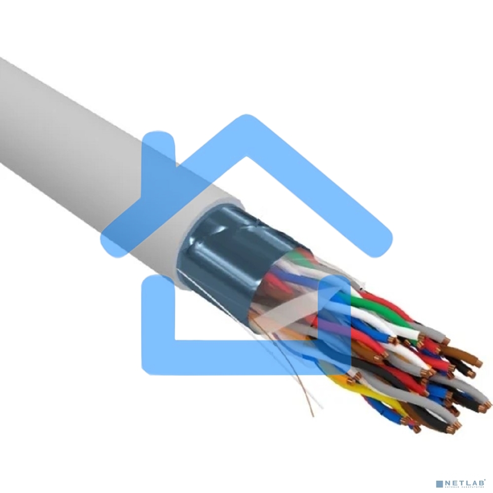 Кабель витая пара F/UTP, CAT 5е, PVC, 25PR, 24AWG, INDOOR, SOLID, серый, 305м, РФ Rexant