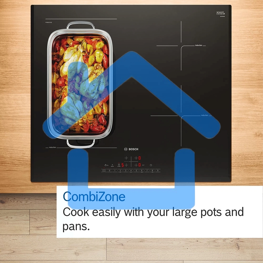 Индукционная варочная панель Bosch PVQ631HC1E черный