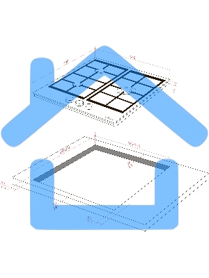 Газовая варочная панель MONSHER, газ, High-Tech, 44 см, автоматический электроподжиг, газ-контроль, форсунки под сжиженый газ, SABAF конфорки, чугунные решетки, черный