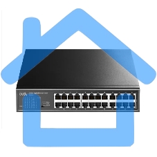 Коммутатор 24-Port 10/100 Mbps Switch, 24 10/100 Mbps RJ45 Ports, Switch/VLAN/Extend working mode DIP switch, Rack-mountable Steel Case, Power Saving, Plug & Play, Rack-Mount kits included