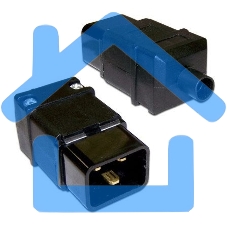 Вилка Lanmaster IEC 60320 C20 16A 250V разборная черная