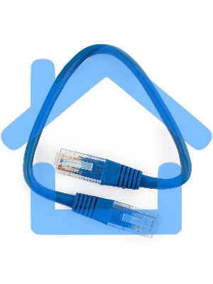 Патч-корд медный UTP Cablexpert PP10-0.25M/B кат.5e, 0.25 м, литой, многожильный (синий)