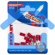 Наконечник кольцевой Rexant изолированный, ø4.3мм, 0.5-1.5мм², НКи 1.5-4 / НКи 1,25-4 / RVL1.25-4, красный, в упак. 10 шт.