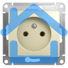 Механизм розетки 1-м СП Glossa 16А IP20 без заземл. беж. SchE GSL000241