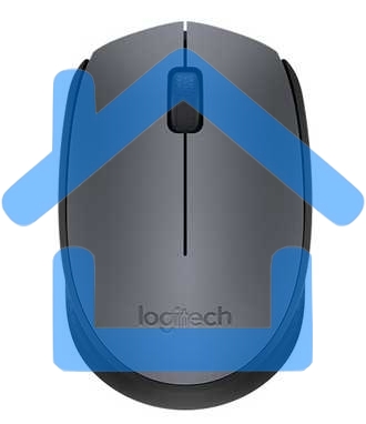 Мышь беспроводная Logitech M170 черный/темно-серый, 1000 dpi, радиоканал, USB, кнопки - 3