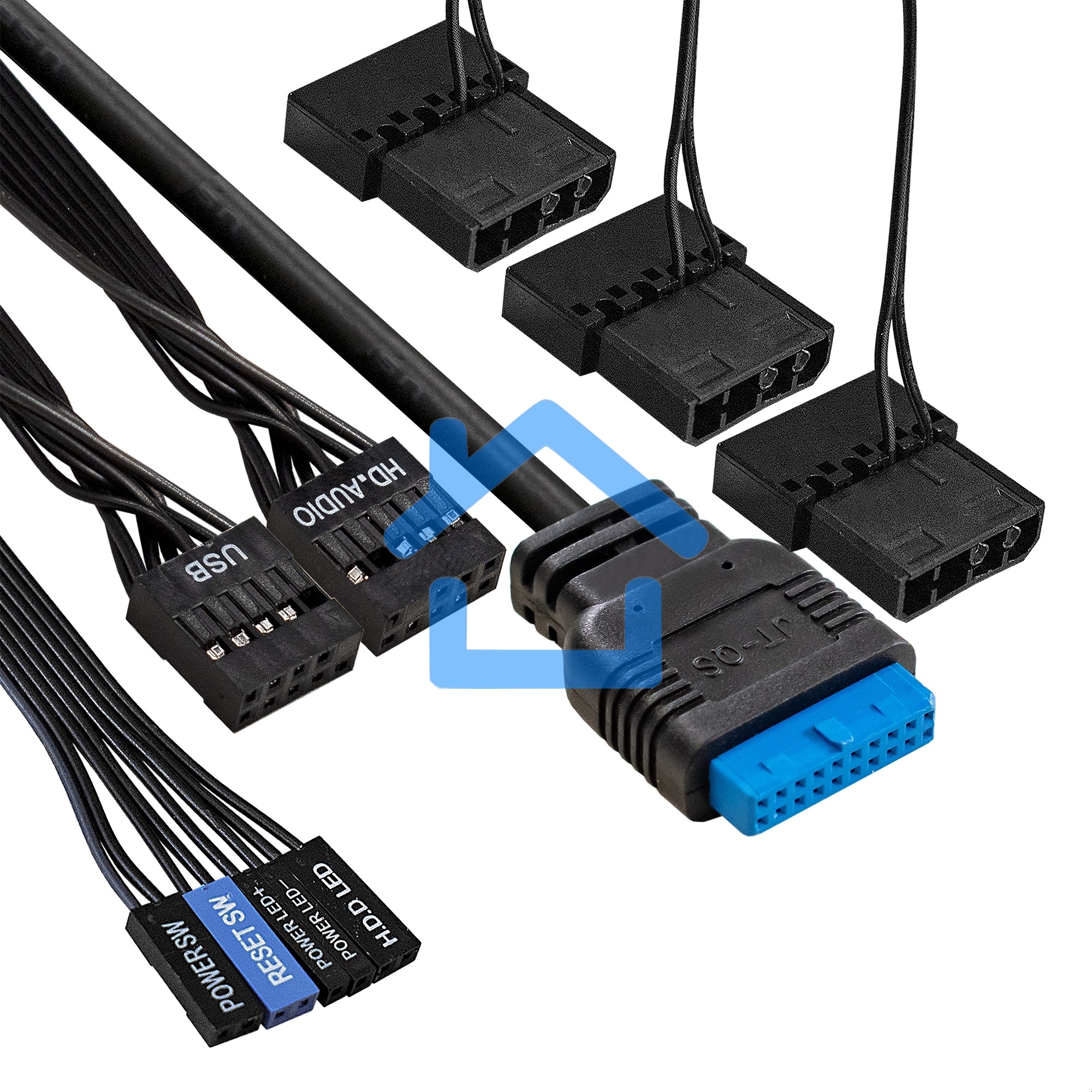 Компьютерный корпус Miditower ExeGate EVO-5001A (ATX, без БП, 2*USB+1*USB 3.0+HD Audio, черный, 3 вент.12см с RGb подсветкой, боковая панель - закаленное стекло)