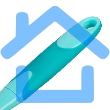 Щетка для посуды квадратная 68х37х275 мм, двухкомпонентная рукоятка Elfe