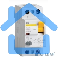 Выключатель дифференциального тока (УЗО) 2п 16А 30мА тип AC ВД1-63 ИЭК MDV10-2-016-030