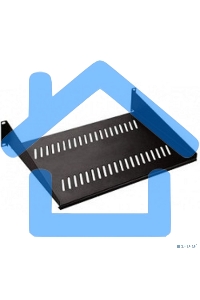 Полка перфорированная консольная 2U, глубина 400 мм, черный (МС-40-9005)