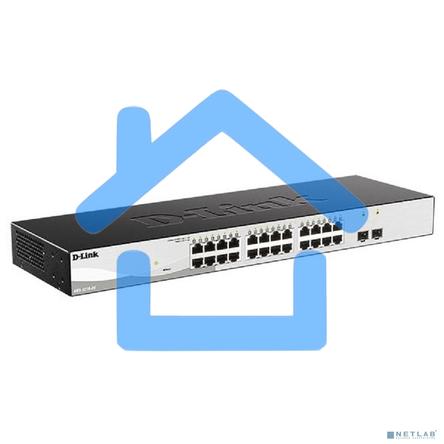 Настраиваемый коммутатор WebSmart с 24 портами 10/100/1000Base-T и 2 портами 1000Base-X SFP D-Link DGS-1210-26/F3A