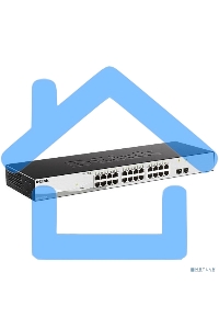 Настраиваемый коммутатор WebSmart с 24 портами 10/100/1000Base-T и 2 портами 1000Base-X SFP D-Link DGS-1210-26/F3A