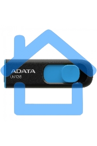 Флешка USB ADATA UV128 (AUV128-32G-RBE), 32 Gb, USB 3.0, R/W 100/30, черный/синий