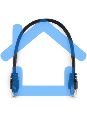 Патч-корд UTP Cablexpert PP6U-0.25M/BK кат.6, 0.25м, литой, многожильный черный