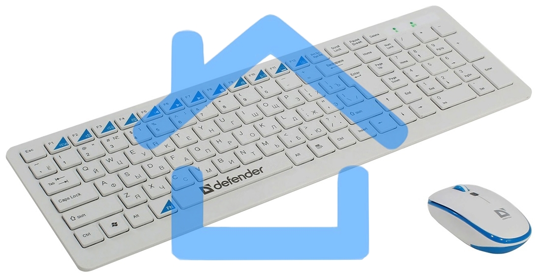 Комплект клавиатура + мышь Defender Skyline 895 Nano W (белый) Кл:104, 1000/1500/2000dpi