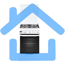 Плита газовая Gefest ПГ 5100-04 белый, конфорок 4 шт, духовка 52 л, 50 см x 85 см x 58.5 см