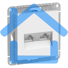 Розетка двойная компьютерная RJ45+RJ45, кат.5E, механизм, БЕЛЫЙ