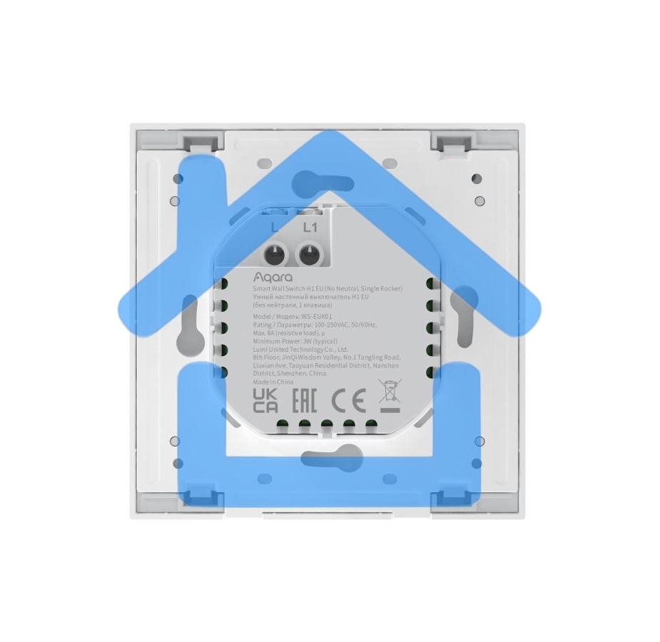 Умный выключатель одноклавишный Aqara Smart Wall Switch H1 (WS-EUK01)