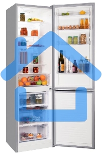 Холодильник Nordfrost NRB 154 S серый матовый двухкамерный 238/115 л морозилка снизу, капельная система