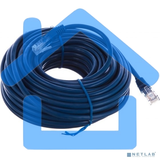 Патч-корд UTP Cablexpert PP12-15M/B кат.5e, 15м, литой, многожильный (синий)