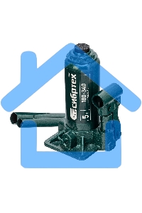 Домкрат гидравлический Сибртех бутылочный, 5т, 180-340мм, в пласт. кейсе