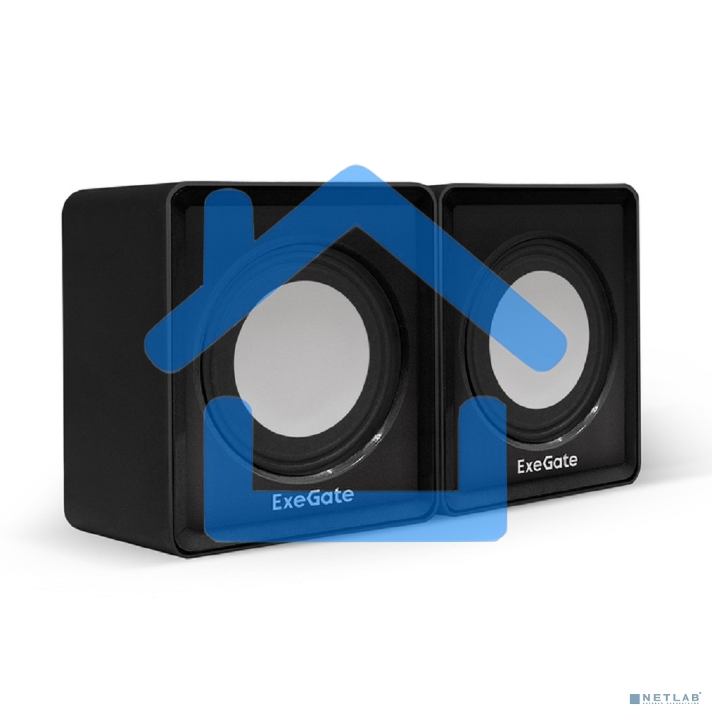 Акустическая система 2.0 ExeGate EX287057RUS Disco 140 Black (питание USB, 2х3Вт (6Вт RMS), 100-20000Гц, черный)