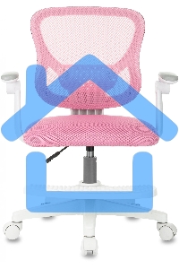 Кресло детское Бюрократ BUROKIDS 3 розовый Velvet 36, крестов. пластик