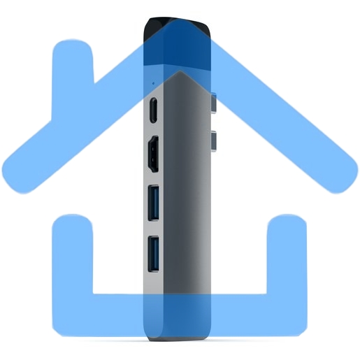 Хаб USB Satechi Aluminum Pro Hub with Ethernet для 2016/2017 MacBook Pro 13” и 15”. серый космос.