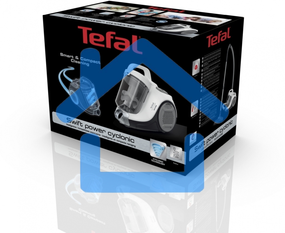 Пылесос Tefal TW2947EA белый, 295/750 Вт, уборка сухая, пылесборник контейнер 1.2 л