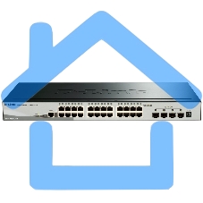 Коммутатор управляемый стекируемый D-Link DGS-1510-28X/A1A SmartPro с 24 портами 10/100/1000Base-T и 4 портами 10Gbase-X SFP+