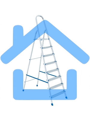 Стремянка Сибртех 97718, 8 ступеней, алюминиевая