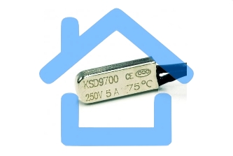 Термостат биметаллический KSD9700 5А/75 С нормально замкнутый