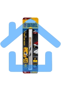 Сверло спиральное по металлу Denzel 6,5 x 93мм, Р6М5, Golden Tip, многогранная заточка