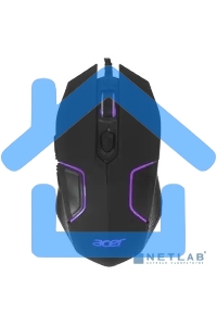 Мышь проводная Acer OMW170 черный, 3200 dpi, USB, кнопки - 6