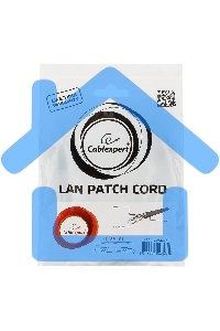 Патч-корд UTP Cablexpert PP6U-0.25M/BK кат.6, 0.25м, литой, многожильный черный