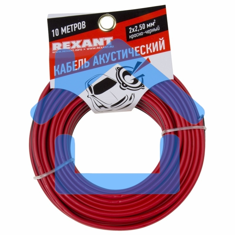 Кабель акустический Rexant 2х2,50 мм², красно-черный, мини-бухта 10 м 01-6108-3-10