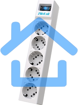Сетевой фильтр ZIS PILOT Surge protector Pilot SG5 5 outlets (GP), 10A / 2.2kVt, automatic circuit-breaker, 10 m