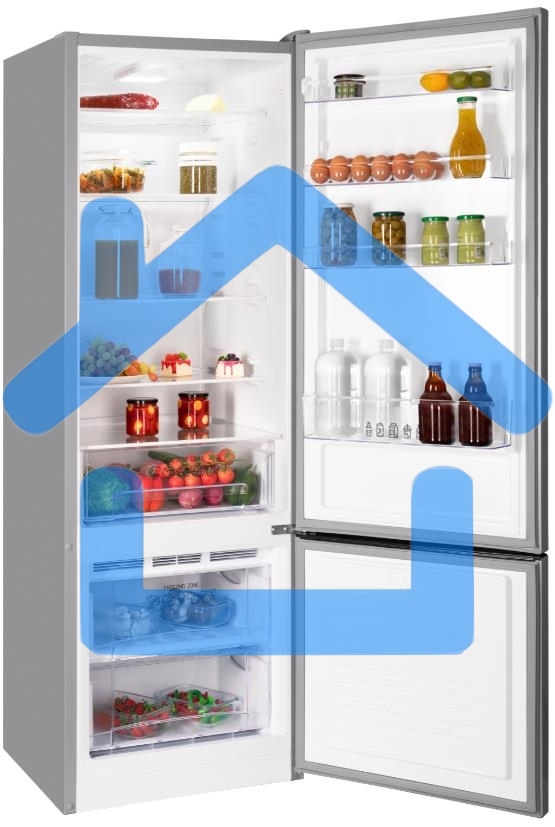 Холодильник Nordfrost NRB 124 S серый двухкамерный 238/70 л морозилка снизу