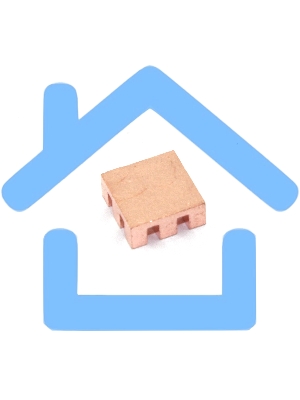 Медный радиатор 10х10х 4 мм