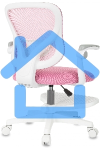 Кресло детское Бюрократ BUROKIDS 3 розовый Velvet 36, крестов. пластик