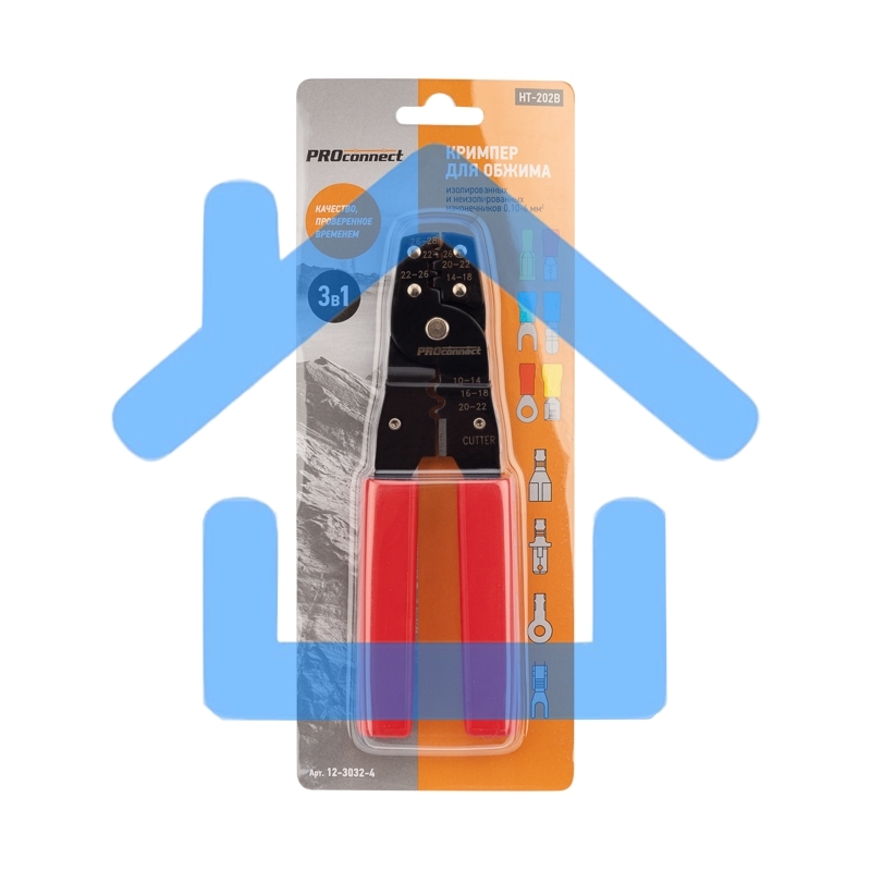 Кримпер PROconnect HT-202B для обжима автоклемм 0.10-6.0 мм²