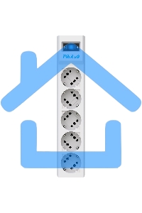 Сетевой фильтр ZIS PILOT Surge protector Pilot SG5 5 outlets (GP), 10A / 2.2kVt, automatic circuit-breaker, 10 m