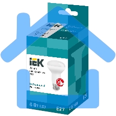 Лампа светодиодная ECO R63 8Вт 4000К белый E27 720лм 230-240В ИЭК LLE-R63-8-230-40-E27