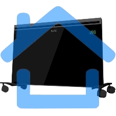 Конвективно-инфракрасный обогреватель Ballu Plaza Solar BIHP/S-1900 черный, 1900 Вт, 20 м2, термостат, дисплей