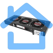 Модуль вентиляторный ЦМО, 3 вентилятора с терморегулятором, черный R-FAN-3T-9005