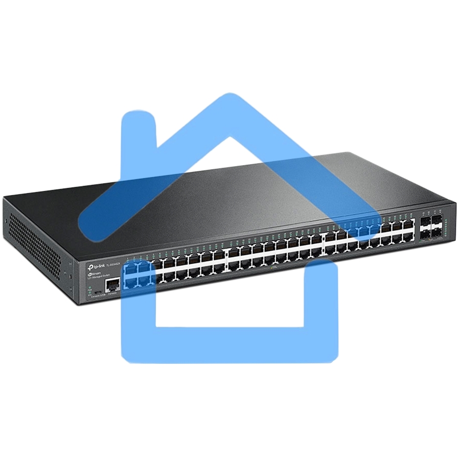 Коммутатор 48-портовый гигабитный управляемый уровня 2+ TP-Link TL-SG3452X JetStream с четырьмя слотами SFP+ 10 Gbит/с