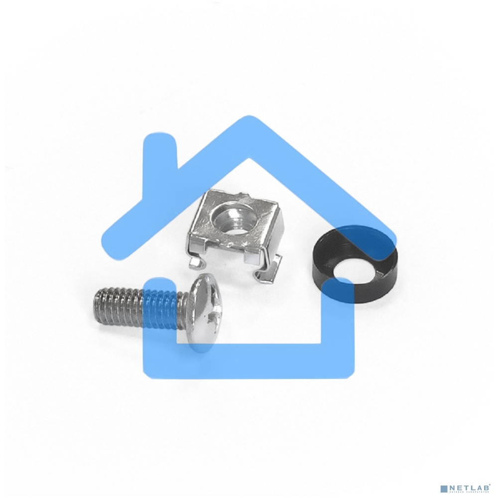 Крепежный комплект ExeGate CNS-M6-20 (винт, шайба, квадратная гайка, упаковка 20шт)