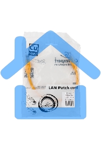 Патч-корд медный UTP Cablexpert PP10-0.25M/Y кат.5e, 0.25 м, литой, многожильный (желтый)